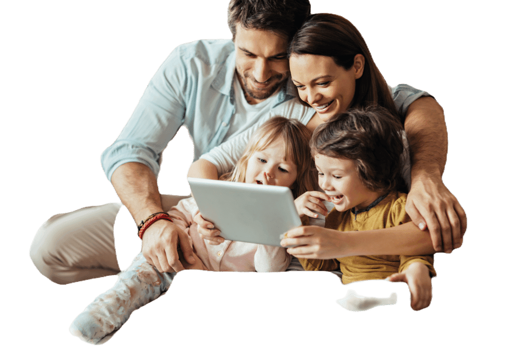 Family enjoying a healthy indoor environment